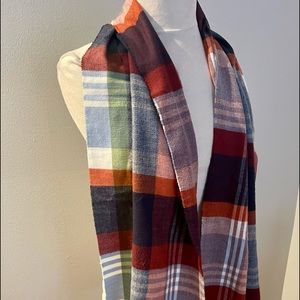 Cashmere Plaid Scarf 64”x 12”